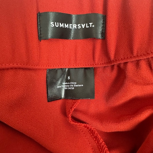 💌 SUMMERSALT Warm Red/Lava Wide‑Leg Pants – Size 8 - Picture 2 of 11